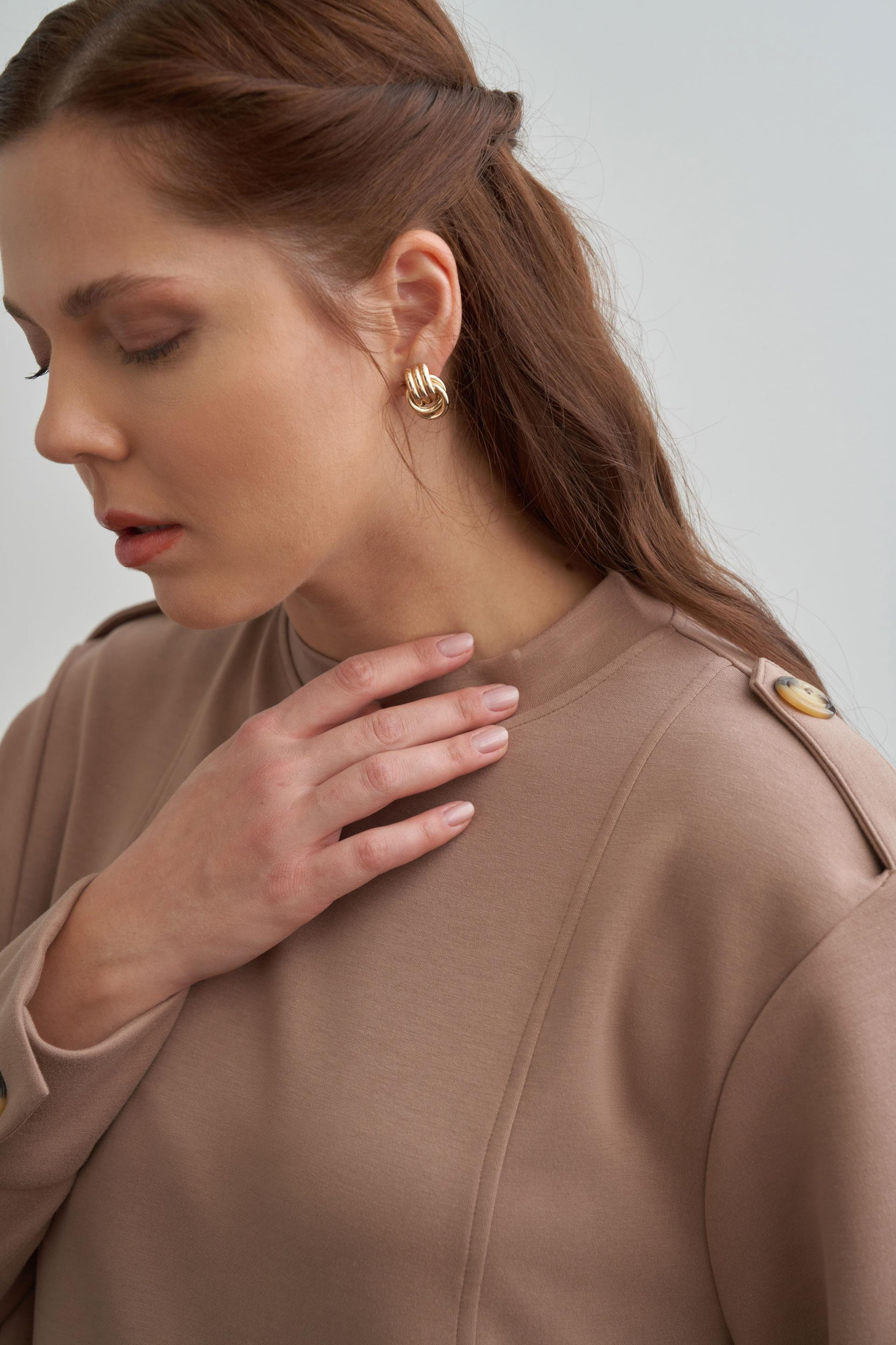 Vizon-Yumuşak Dokulu Apoletli Elbise