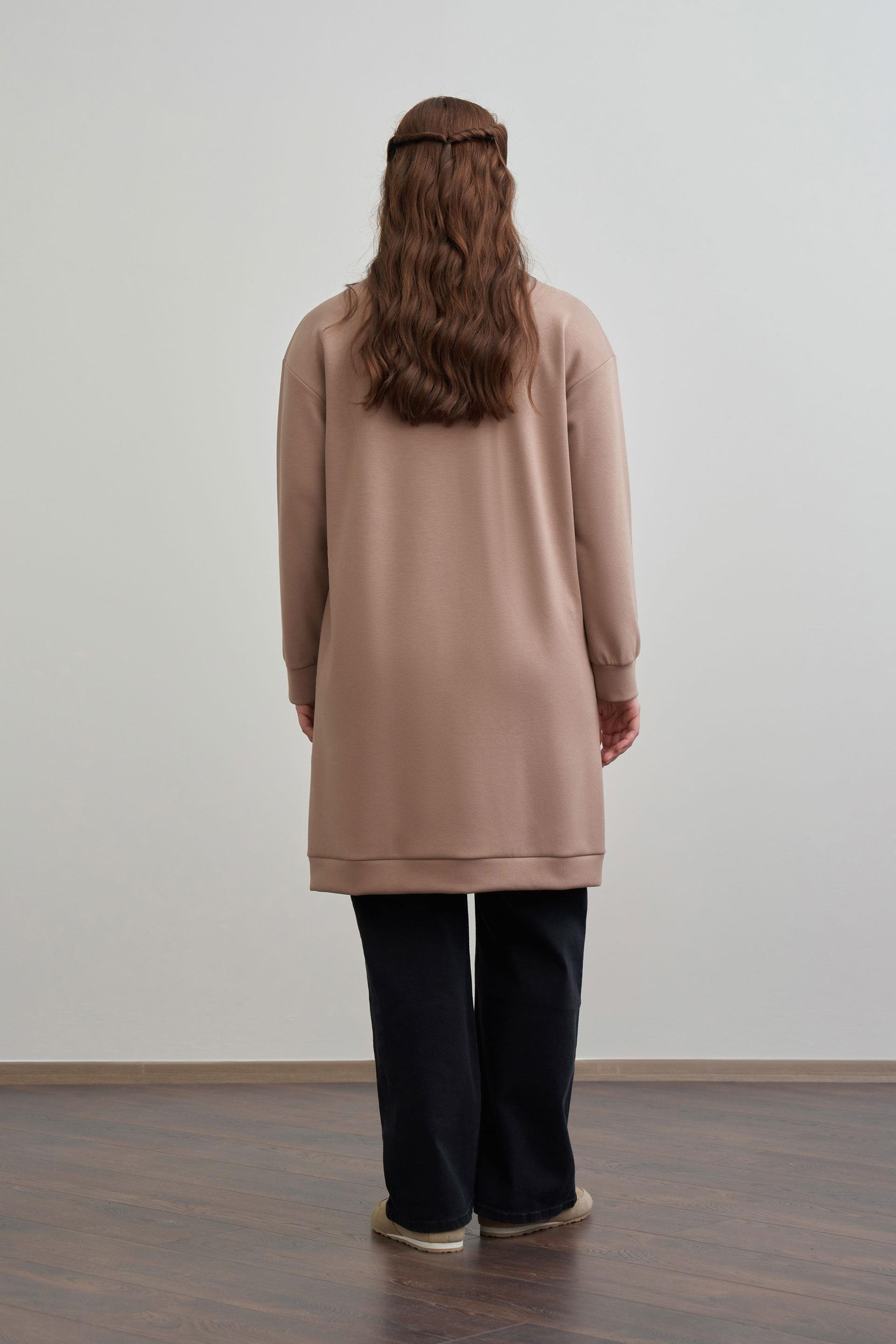 Vizon-Yumuşak Dokulu Nakışlı Sweatshirt