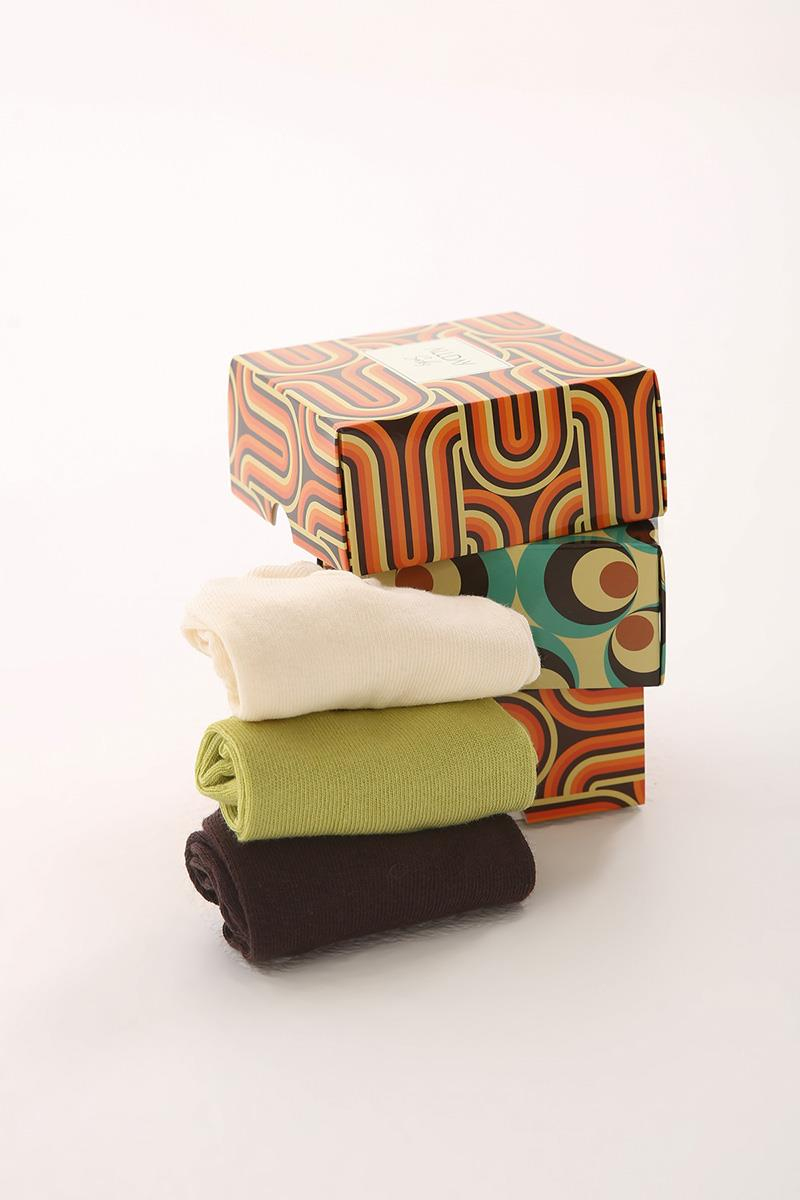 Y.Yeşil-Acı Kahve-Kum-3'Lü Silikonlu Hayalet Çorap Seti