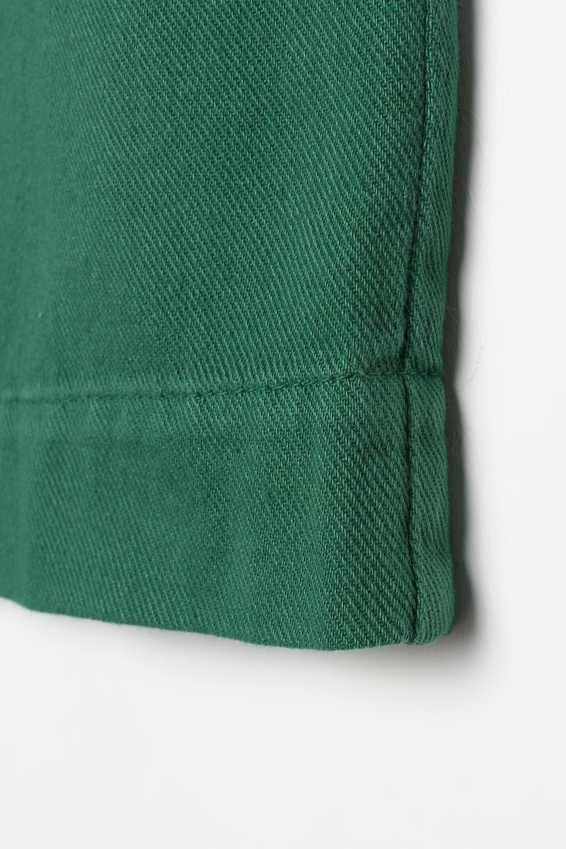 Green-100% Cotton Wide Leg Pocket Trousers