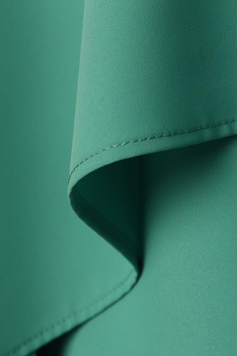 Yeşil-Asimetrik Kesim Tunikli Bol Paça Pantolonlu Salaş Takım