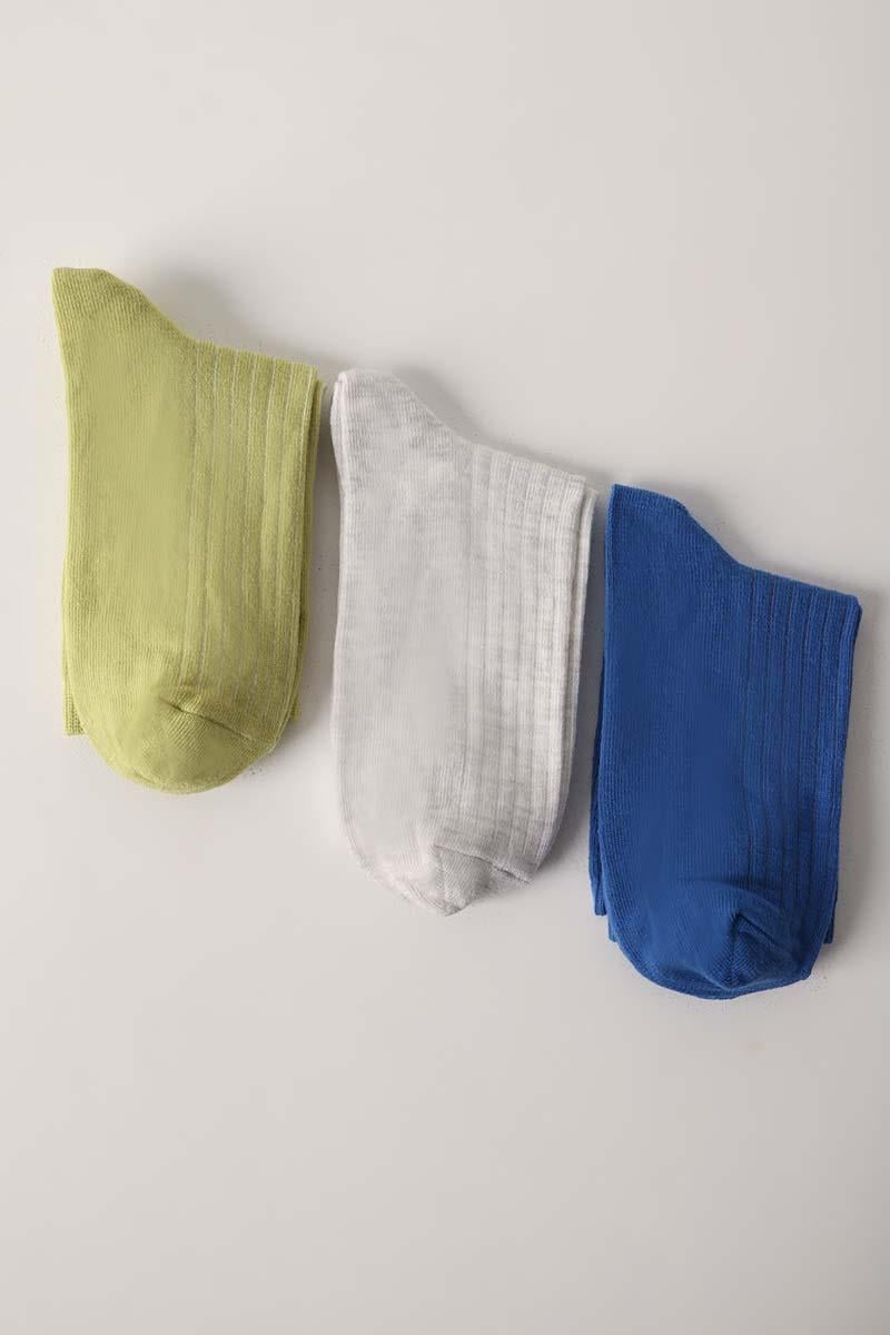 Green-Grey-Sax-3 Piece Socket Socks Set