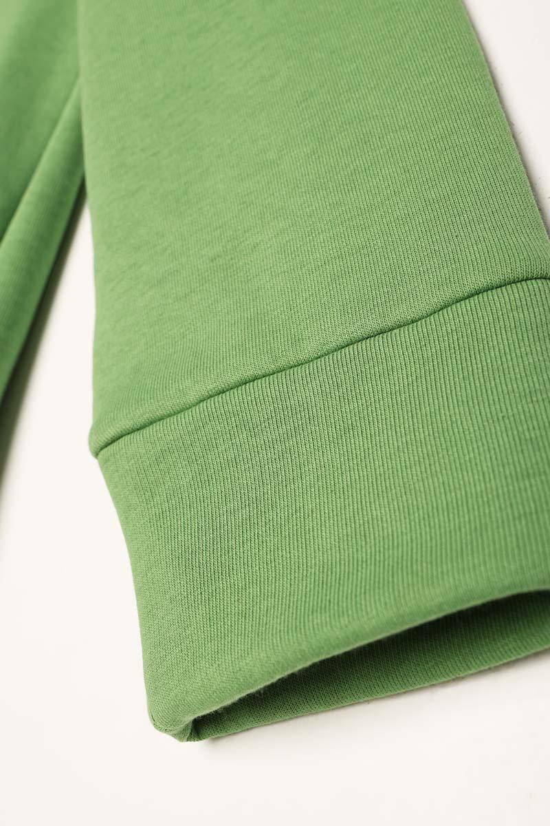 Yeşil-Kapüşonlu Basic Elbise