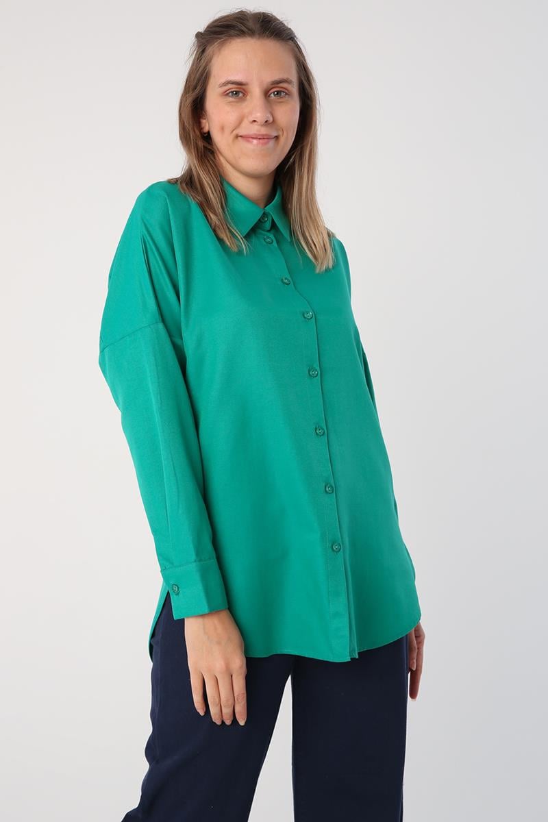 Chemise basique surdimensionnée Zümrüt