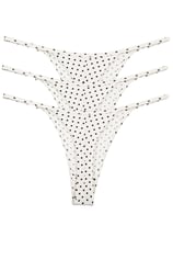 Vanilya Secret Puantiyelli Tanga 3 Lü Paket Beyaz
