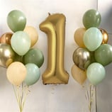 KBK Market Küf Yeşili Balon Seti Rakamlı