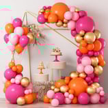 KBK Market Pastel-Krom Balon Zinciri Seti