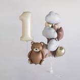 KBK Market Retro Sevimli Ayıcıklı ve Bulut Temalı Balon Seti