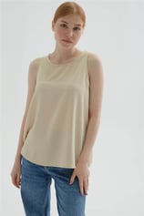 Kolsuz Bluz Bej | Fashion Friends