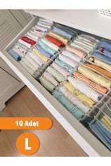 10 Adet - Large 8 Gözlü Çekmece Içi Düzenleyici Organizer 27 X 35 X 17