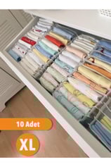 10 Adet - Xlarge 8 Gözlü Çekmece Içi Düzenleyici Organizer 31 X 36 X 12