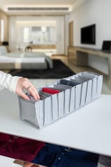 11 Gözlü Çekmece Içi Antrasit Çizgili Düzenleyici Organizer - Small - 11 X 41 X 12