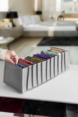 11 Gözlü Çekmece Içi Antrasit Düzenleyici Organizer - Medium 15 X 43 X 14