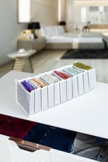 11 Gözlü Çekmece Içi Gri Çizgili Düzenleyici Organizer - Medium 15 X 43 X 14