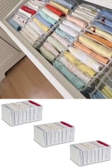 3 Adet - Xlarge 8 Gözlü Çekmece Içi Düzenleyici Organizer 31 X 36 X 12