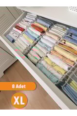 8 Adet - Xlarge 8 Gözlü Çekmece Içi Düzenleyici Organizer 31 X 36 X 12