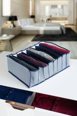 Gözlü Çekmece İçi Lacivert Çizgili Düzenleyici Organizer Xlarge 30 X 39 X 14