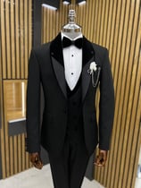 Damatlık 017 Model Şal Yaka Slimfit Damatlık Takım Elbise