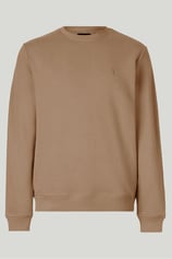 Karamel Renk Basic Bisiklet Yaka Relaxed Regular Erkek Sweatshirt - KARAMEL