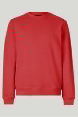 Kırmızı Renk Basic Bisiklet Yaka Relaxed Regular Erkek Sweatshirt - KIRMIZI