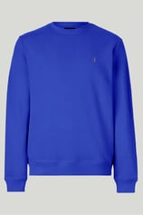 Mavi Renk Basic Bisiklet Yaka Relaxed Regular Erkek Sweatshirt - MAVİ