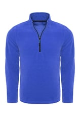 Unisex Oversize Fit Rahat Kesim Tüylenme Yapmayan Soğuk Geçirmez Yarım Fermuarlı Siyah Dik Yaka Polar Sweatshirt İNDİGO