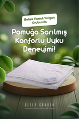 %100 Organik Pamuk Bebek Yorgan 95x145 Cm Tela Çantalı