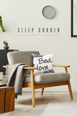 Sleep Garden Punch Yastık Yazılı İşlemeli 45x45Sleep Garden