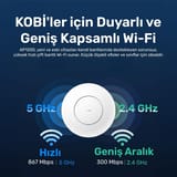 Cudy AP1200 1 Portlu 10/100Mbps AC1200 2 Anten Tavan Access… 3