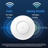 Cudy AP1300 5GHz 867 Mbps, 2.4GHz 300 Mbps WiFi Gigabit… 2