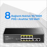 Cudy FS1010P 8 Port 10/100Mbps 120W PoE+, 2 Uplink Portlu… 6