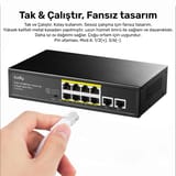 Cudy FS1010PG 8 Port 10/100Mbps PoE+ 120W PoE, 2 Uplink… 2