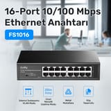 Cudy FS1016 16Port 10/100Mbps 1,6 Gb/sn Metal Kasa… 2