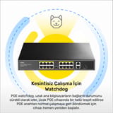 Cudy FS1018PS1 16 Port 10/100Mbps 200W PoE+,2 Gigabit… 8