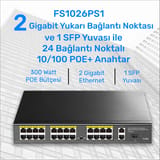 Cudy FS1026PS1 300W PoE+ 24 Port 10/100Mbps+ 2 Port… 2