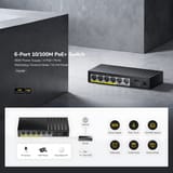 Cudy FS106P 6 Port 10/100Mbps 36W PoE+ Megabit Fast… 3