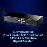 Cudy GS2008S2 2 Port Gigabit SFP, 1 Port Consol, 8 Port L2… 2