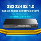 Cudy GS2024S2 4 SFP Slot,2 Katman,24 Port Yönetilebilir… 4