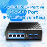 Cudy IG1004S2P 4Port Gigabit 120W PoE+,2SFP, 2km Çoklu,80km… 3