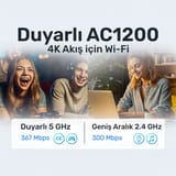 Cudy WR1200E 300Mbps/2.4GHz 867Mbps/5GHz 4x5dBi Anten 4Port… 3