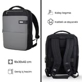 NPO Compact Smart 17" Notebook Sırt Çantası-Gri 2