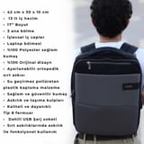 NPO Compact Smart 17" Notebook Sırt Çantası-Gri 7