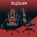 NPO GC2001BR 2D Kolçaklı,RGB Ledli,Boyun ve Sırt Destekli… 5