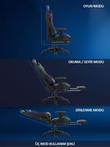 NPO GC3001B Masajlı,RGB,4D Kolçaklı,Ayak Destekli Oyuncu… 10