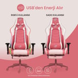 NPO GC3001PW Masajlı,RGB,4D Kolçaklı,Ayak Destekli Oyuncu… 3