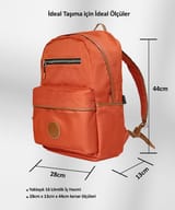 NPO nJoy 16" Unisex Notebook & Günlük Sırt Çantası-Kiremit… 8