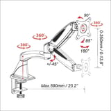 NPO STD121F Tek Kol Monitör Tutucu - Beyaz 6