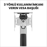 NPO STD121F Tek Kol Monitör Tutucu - Beyaz 2