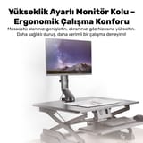 NPO STD2101B 17"-32" VESA Uyumlu 180° Yükseklik Ayarlı… 4