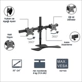 NPO STD320S Çift Kol 15"-24" Monitör ve TV Tutucu Stand -… 8